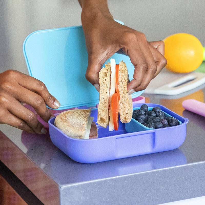 ZOKU - Mini Bento Box for Kids, Stackable, Lightweight, Leakproof, for Children, Kid Friendly Latch, Easy to Clean (Bento Jr) (Pink) - Image 5